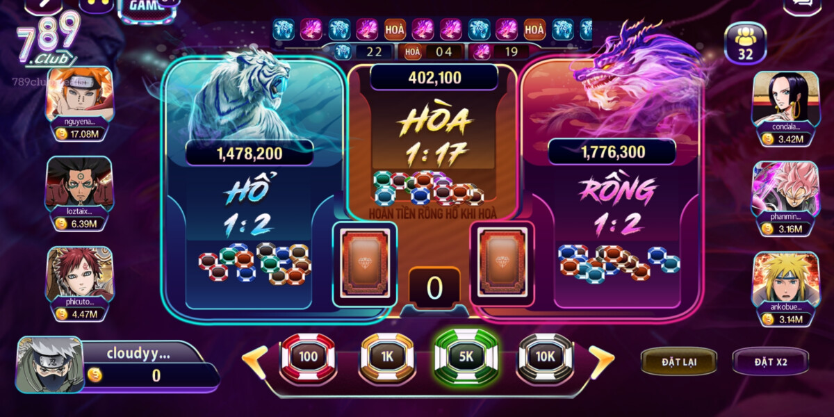 Cách Tính Tiền Thắng Trong Rồng Hổ Tại 789Club
